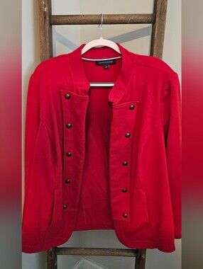 Tommy Hilfiger Red Military-Style Women's Jacket
